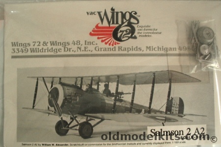 Vac Wings 1/72 Salmson 2 A2 - Bagged, VW7243 plastic model kit